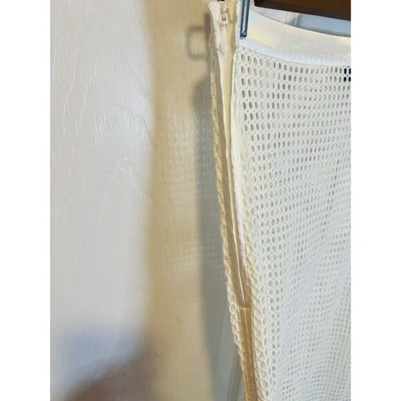 My Beachy Side Camelia Maxi Skirt Small White Cotton Lace Fringe Swim Cover Up - Picture 7 of 10